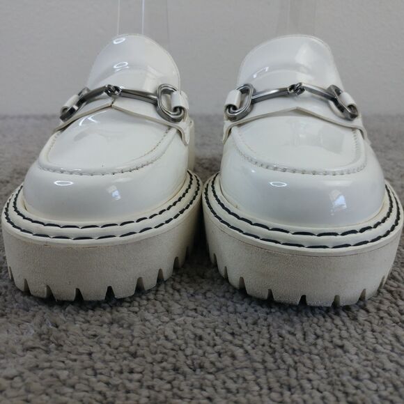 Jon Josef Platform Loafers Womens Size 35 EU White Patent Leather Slip On Spain - Picture 4 of 12